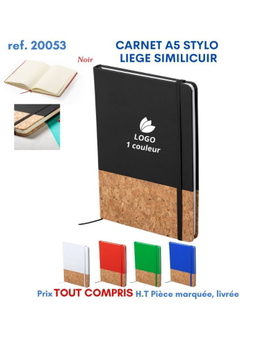 CARNET A5 LIEGE SIMILI CUIR REF 20053 20053 ECO RESPONSABLES  5,27 €