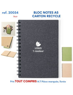 BLOC NOTES A5 CARTON RECYCLE REF 20054 20054 ECO RESPONSABLES  5,03 € 2