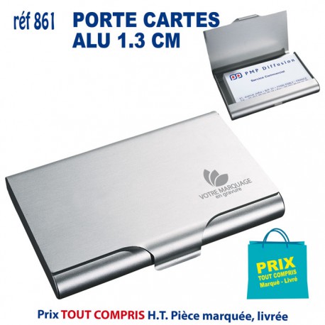 PORTE CARTES DE VISITE ALU 1.3 CM REF 861 861 Porte cartes de visite personnalisé  1,45 €