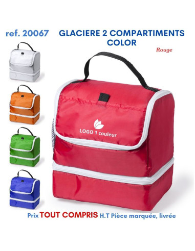 GLACIERE 2 COMPARTIMENTS COLOR REF 20067 20067 GLACIERES - SACS ISOTHERMES  8,69 €