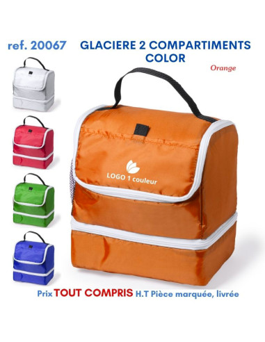 GLACIERE 2 COMPARTIMENTS COLOR REF 20067 20067 GLACIERES - SACS ISOTHERMES  8,69 €