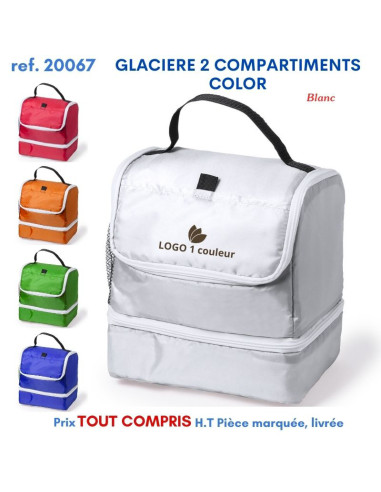 GLACIERE 2 COMPARTIMENTS COLOR REF 20067 20067 GLACIERES - SACS ISOTHERMES  8,69 €