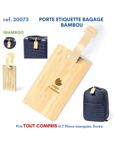 PORTE ETIQUETTE BAGAGE BAMBOU REF 20073 20073 POCHETTE - PORTE ETIQUETTE BAGAGE  2,24 €