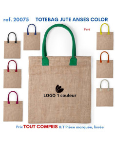TOTEBAG JUTE ANSES COLOR REF 20075 20075 SACS SHOPPING - TOTEBAG  4,92 € 2