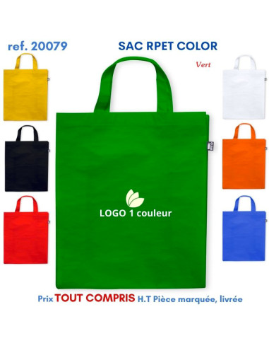 SAC SHOPPING RPET COLOR REF 20079 20079 SACS SHOPPING - TOTEBAG  2,98 €