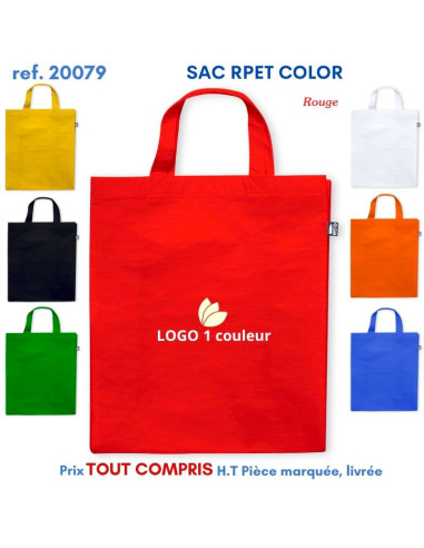 SAC SHOPPING RPET COLOR REF 20079 20079 SACS SHOPPING - TOTEBAG  2,98 €