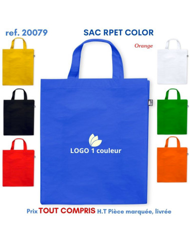 SAC SHOPPING RPET COLOR REF 20079 20079 SACS SHOPPING - TOTEBAG  2,98 €