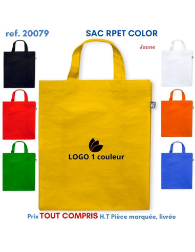 SAC SHOPPING RPET COLOR REF 20079 20079 SACS SHOPPING - TOTEBAG  2,98 €