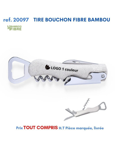 TIRE BOUCHON FIBRE BAMBOU REF 20097 20097 ARTICLES PUBLICITAIRES DIVERS POUR LA CUISINE  2,92 €