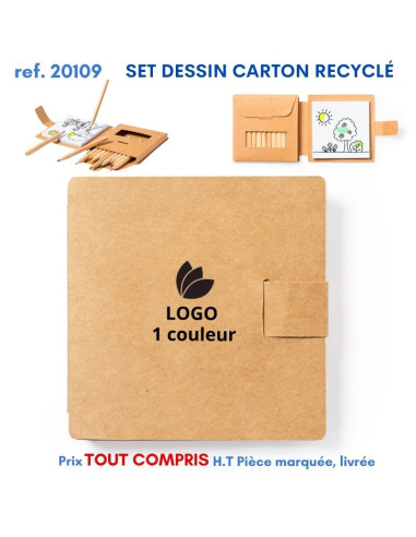 SET DESSIN CARTON RECYCLE REF 20109 20109 JEUX - ENFANTS : OBJETS PUBLICITAIRES  2,54 €