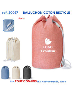SAC POLOCHON COTON RECYCLE REF 20057 20057 SAC A DOS  6,31 € 2