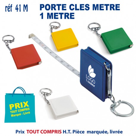 PORTE CLES METRE REF 41 M 41 M PORTE CLES PLASTIQUE  1,36 €