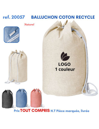 SAC POLOCHON COTON RECYCLE REF 20057 20057 SAC A DOS  6,31 €