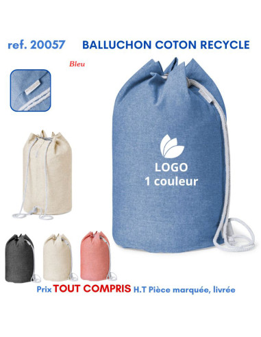 SAC POLOCHON COTON RECYCLE REF 20057 20057 SAC A DOS  6,31 €