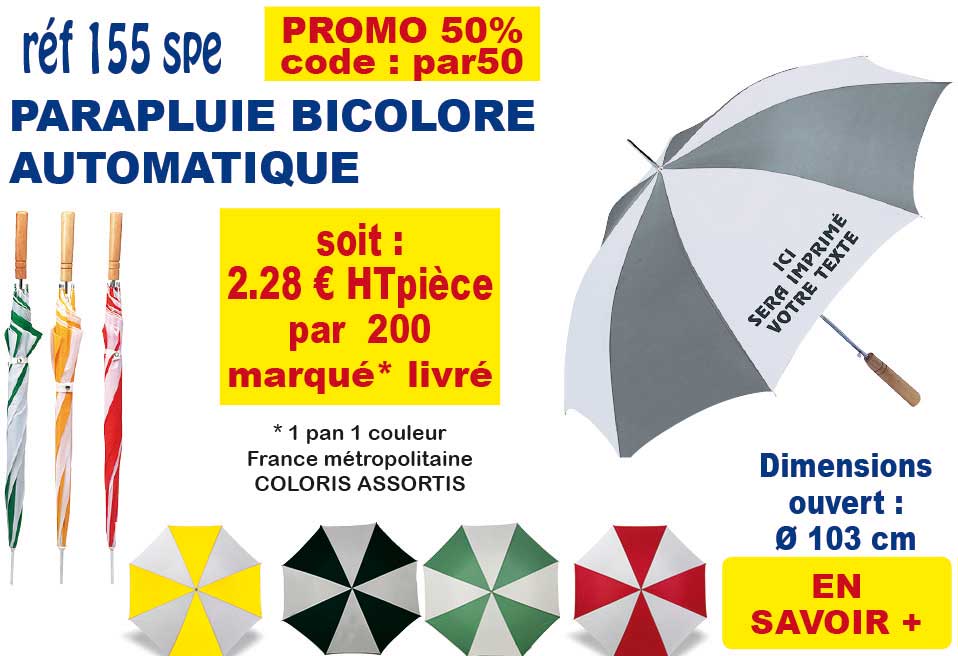 PROMO 50% PARAPLUIE MANCHE CANNE